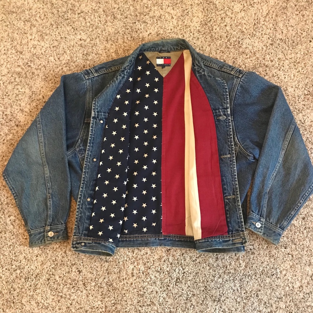 Tommy Hilfiger American Flag Jean Denim jacket